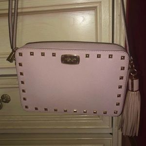 Michael Kors pink studded purse w/ pom